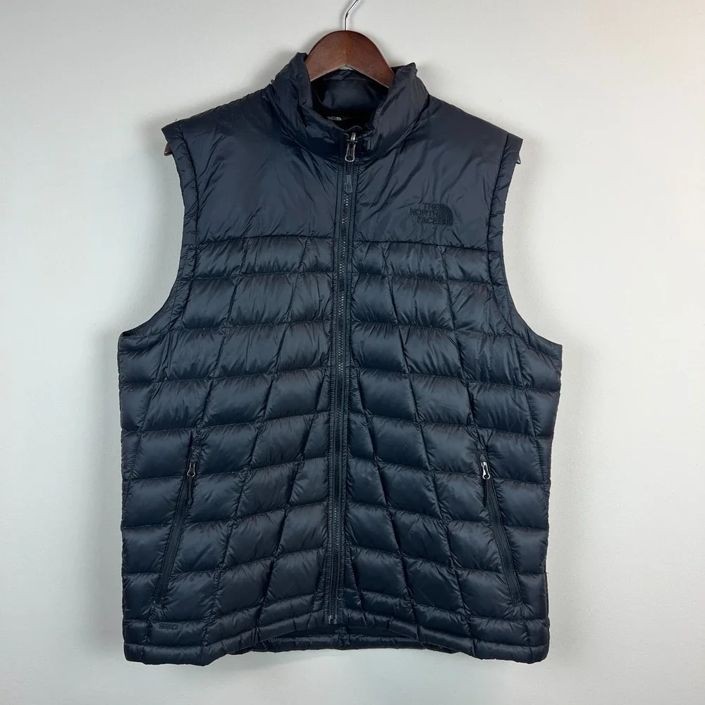 The North Face Mens Ravenswood 550 Down Puffer Vest Large Black Full Zip Classic